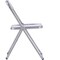 Isl Furnishings The Lux Modern Acrylic-Like Folding Chair 2, Transparent/Silver Ch59DC-2PK-AR01-PC10 - alternate 2